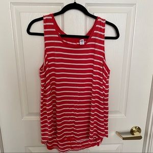 Luxe red stripped tank top